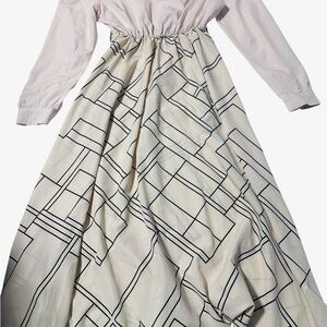 Geometric Patterned Maxi Dress
